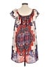 Aqua 100% Polyester Print Blue Casual Dress Size M - photo 2