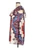 Aqua 100% Polyester Print Blue Casual Dress Size M - photo 5