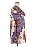 Aqua 100% Polyester Print Blue Casual Dress Size M - photo 4