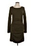 Express Solid Brown Casual Dress Size L - photo 1