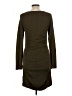 Express Solid Brown Casual Dress Size L - photo 2