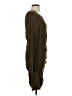 Express Solid Brown Casual Dress Size L - photo 4