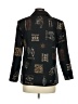 Assorted Brands 100% Polyester Print Black Blazer Size 8 - photo 2