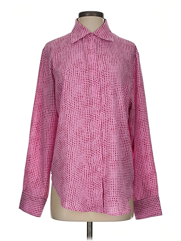 Pre-owned Mimosa Long Sleeve Button Down Shirt In Pink