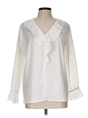 Allegra K Long Sleeve Polo (view 1)