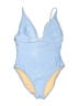 Unbranded Color Block Blue One Piece Swimsuit Size 12 (estimated) - photo 1
