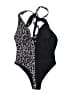 Unbranded Animal Print Black One Piece Swimsuit Size 1X - photo 1