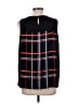 Vince Camuto 100% Polyester Plaid Black Sleeveless Blouse Size L - photo 2