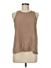 Lyss Loo Brown Sleeveless T-Shirt Size M - photo 1