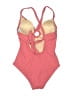 Kona Sol Solid Pink One Piece Swimsuit Size S - photo 2