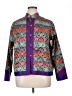 Coldwater Creek 100% Other Print Purple Jacket Size 1X - photo 1