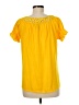 80 Park Yellow Short Sleeve Blouse Size M - photo 2