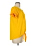 80 Park Yellow Short Sleeve Blouse Size M - photo 4
