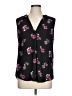 Papermoon 100% Polyester Floral Black Sleeveless Blouse Size L - photo 1