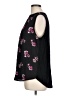 Papermoon 100% Polyester Floral Black Sleeveless Blouse Size L - photo 5