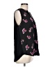 Papermoon 100% Polyester Floral Black Sleeveless Blouse Size L - photo 4