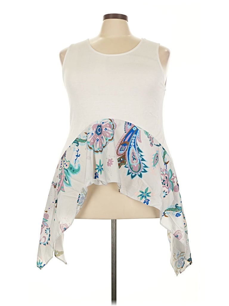 Pre-owned Reborn Sleeveless Blouse In Ivory