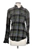 George 100% Cotton Plaid Gray Long Sleeve Button-Down Shirt Size S - photo 1