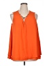 NY Collection Orange Sleeveless Blouse Size XL - photo 1