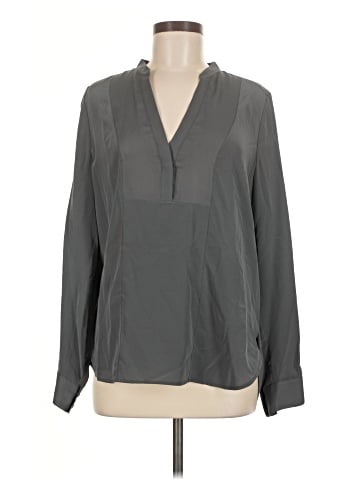Vince. Long Sleeve Silk Top (view 1)