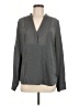 Vince. 100% Silk Gray Long Sleeve Silk Top Size M - photo 1