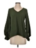 White Birch 100% Polyester Green Long Sleeve Blouse Size S - photo 1