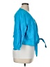 Chadwicks 100% Cotton Blue 3/4 Sleeve Blouse Size XL - photo 4