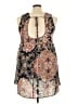 Ice Silk 100% Polyester Paisley Brown Casual Dress Size 3X - photo 2