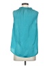 Ann Taylor 100% Polyester Teal Sleeveless Blouse Size 4 - photo 2