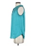 Ann Taylor 100% Polyester Teal Sleeveless Blouse Size 4 - photo 5