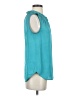 Ann Taylor 100% Polyester Teal Sleeveless Blouse Size 4 - photo 4