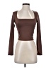 Gaze Brown Long Sleeve Top Size S - photo 1