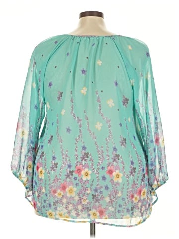 Chris & Carol 3/4 Sleeve Blouse (view 2)