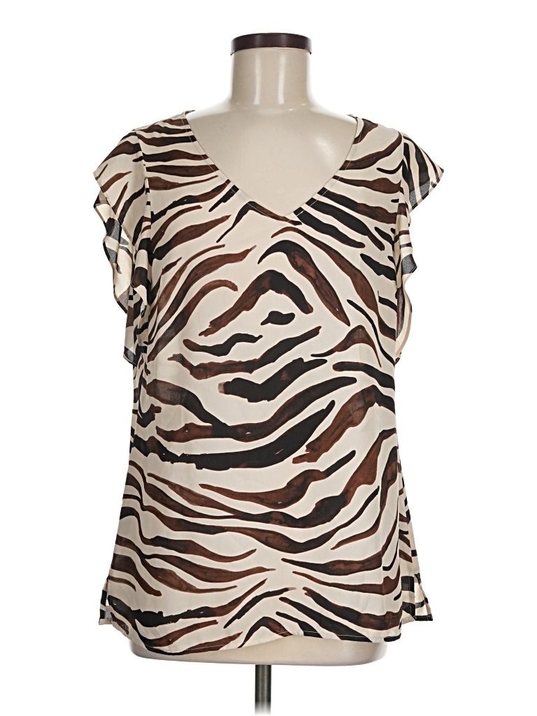 Pre-owned Cabi Sleeveless Blouse In Brown