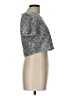 BCBGMAXAZRIA Floral Paisley Silver Short Sleeve Top Size L - photo 4