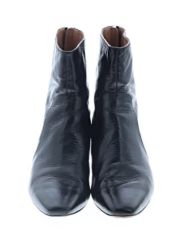 Madewell The Dimes Kitten-Heel Boot in Crinkle Leather (view 2)