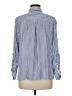 Love Tree 100% Rayon Stripes Blue Long Sleeve Button-Down Shirt Size M - photo 2
