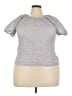 J.Crew Silver Short Sleeve Top Size 22 - photo 1