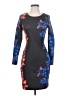 Venus Graphic Black Cocktail Dress Size 4 - photo 1