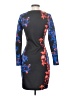 Venus Graphic Black Cocktail Dress Size 4 - photo 2