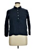 Flax Solid Blue Long Sleeve Button-Down Shirt Size XL (estimated) - photo 1