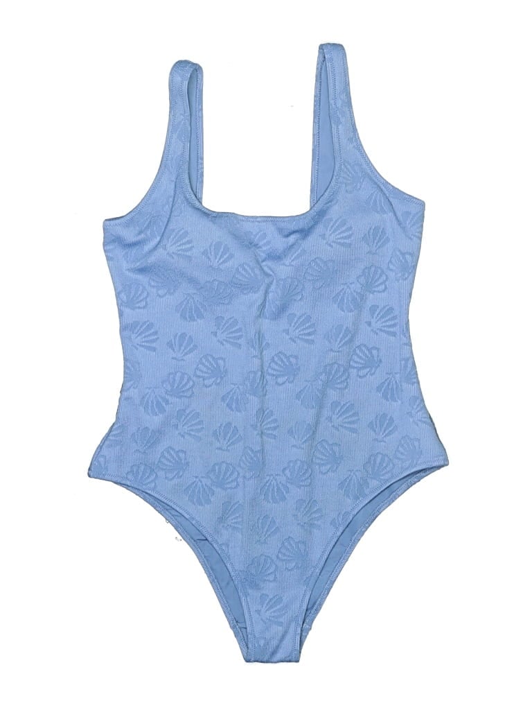Pre-owned Aerie One Piece Swimsuit In Blue