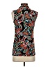 IMAN Black Teal Sleeveless Blouse Size XS - photo 2