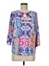 Ruby Rd. Blue 3/4 Sleeve Blouse Size M (petite) - photo 1