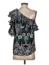 Parker 100% Polyester Black Teal Sleeveless Blouse Size XS - photo 2