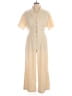 Shein Curve 100% Polyester Solid Tan Jumpsuit Size 14 Plus (1) - photo 1