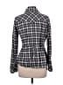 Vanity 100% Cotton Plaid Gray Long Sleeve Button-Down Shirt Size L - photo 2