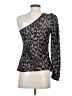 Express 100% Nylon Black 3/4 Sleeve Top Size S - photo 2