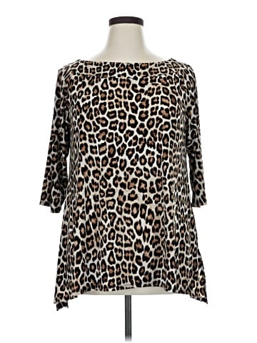 Chico's 3/4 Sleeve T-Shirt (view 1)