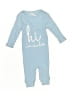 Unbranded Blue Long Sleeve Onesie Size 0-3 mo - photo 1